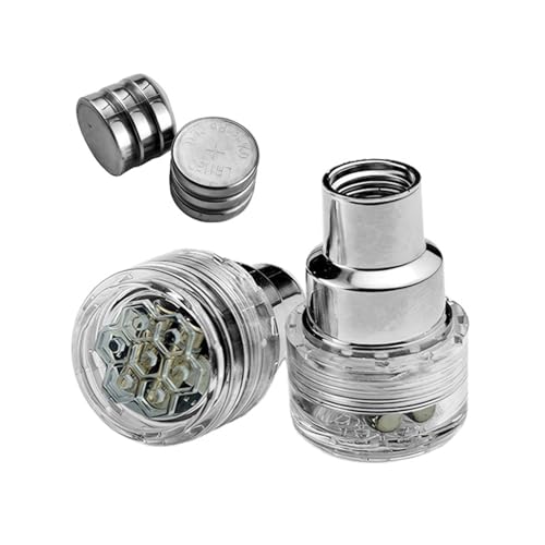 HENYGEN Capuchon de valve de pneu à LED universel avec lumière pour moto, scooter, conduite de nuit, lumières de roue pour moto