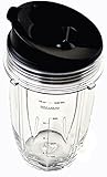 Sduck Replacement Parts for Nutri Ninja Blender, Small 18 oz. Cup with Sip & Seal Lid For 1000w Auto-iQ and Duo Blenders Nutri Ninja Blender Not for BL660 BL770 BL780 BL810 BL820 BL830
