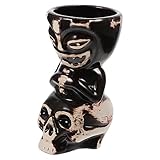 Totenkopf-Weinglas-Tasse – niedliche Kaffeetasse, Dinosaurier-Honigbär-Stroh-Wasserflasche, Panda-Ballonglas, Keramikkessel, lustiges Trinkgeschirr für Partys und Zuhause