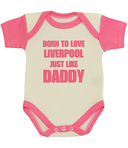 Image of BabyPrem Born to Love Liverpool Boys Girls Baby Clothes Bodysuit Pink 9-12 months