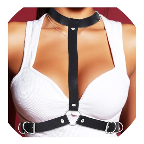 Leather Chest Belts Fashion Black Rave Body Accessories for Women