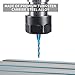 EANOSIC Upcut Spiral Router Bit 1/4 inch Shank, 1/8 inch Cutting Diameter, Extra Long 3 inch Solid Carbide with Nano Blue Coating CNC Router Bits End Mill for Wood Cut, Carving