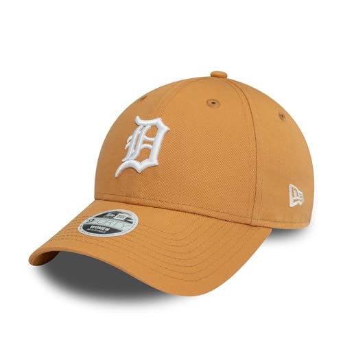 New Era Detroit Tigers Damenkappe verstellbar gebogener Schirm Sommer Teamlogo MLB Baseball Cap Mädchen beige - One-Size