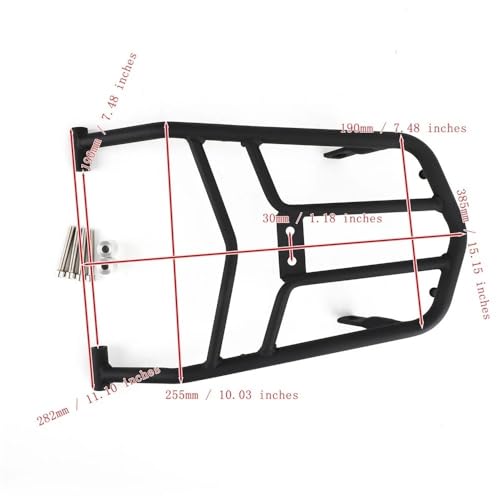Support de porte-bagages arrière noir CRF250 solide en acier renforcé