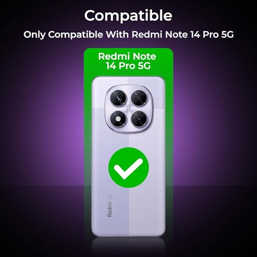 Image of A rtistque Clear Hard Transparent Acrylic Armor Anti-Drop Shockproof TPU Edge Back Cover Case for Redmi Note 14 Pro - Black