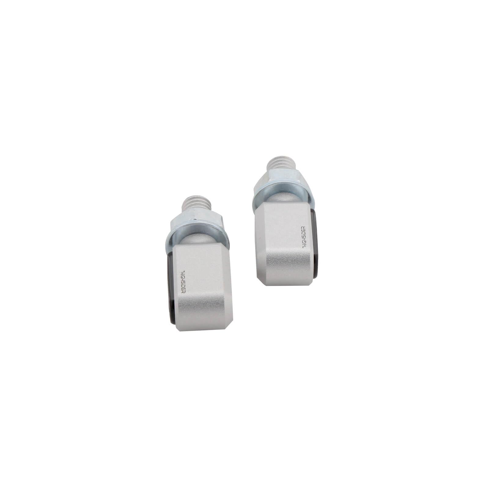 HIGHSIDER CNC INDICADORES LED LITTLE BRONX, plata, vidrio teñido, E-aprobado, par (Silver)