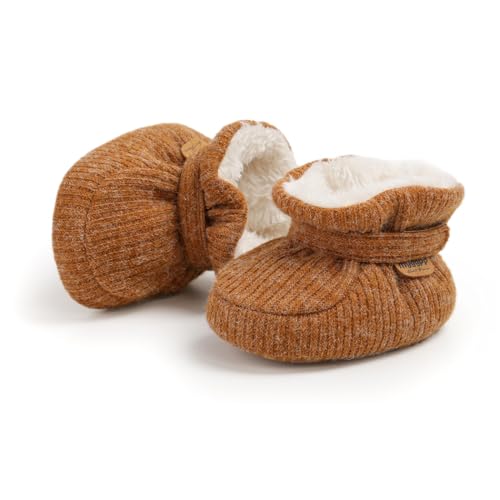 Image of Ohwawadi Infant Baby Slippers Girls Boys Booties Warm Baby Socks Shoes Newborn Crib Footwear Prewalkers
