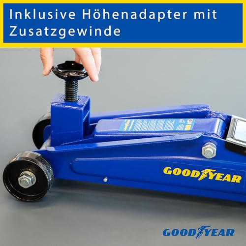 GOODYEAR 10640 Rangierwagenheber 3 Tonnen für SUVs und Geländewagen, Blau/Schwarz