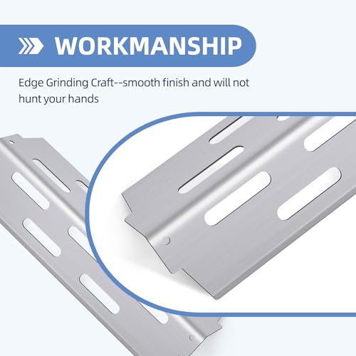 OTAMECE Stainless Steel Flavorizer Bars and Grill Heat Deflectors for Weber Genesis II Grill Parts, E-410, E-415, E-435, Genesis II LX E-440 Series Gas Grills, 17\" Heat Plate for Weber 66686 66041 - Thumbnail 5