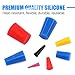 Glarks 100Pcs Silicone Rubber Tapered Plug Assortment Kit for Masking Off Holes During Powder Coating, Painting, Hydro Dipping, Media Blasting (100Pcs)