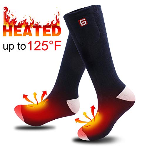 Electric Battery Operated Heated Socks Men Women Rechargeable Washable for Hunting Winter Fitfort