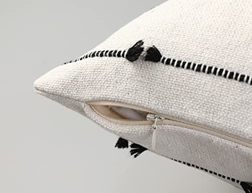 Nuyecy 3801-MIANTIAOWEN-HEI1240 Decorative Extra Long Lumbar Pillow Cover 12 X 40,Striped Pattern Boho Long Lumbar Pillow Cover Pillow Case thumb #2