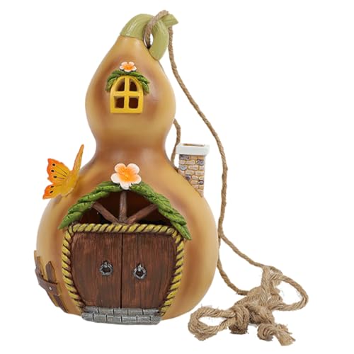 KITANDOVE Décoration De Jardin En Forme De Maison En Forme De Courge Lumière Solaire Ornement En Résine Décoration d 39 Extérieur