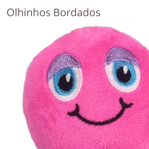 Brinquedo de Pelúcia Pet, Cachorro Pequeno, Mordedor de Pelúcia para Cães, Formato Polvo, Tamanho 15