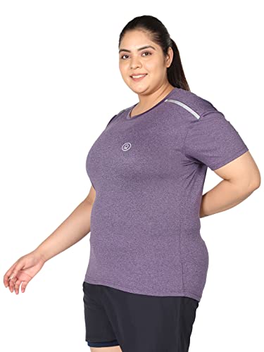 Image of CHKOKKO Women's Polyester Round Neck Regular Fit Gym Sports T-Shirt
