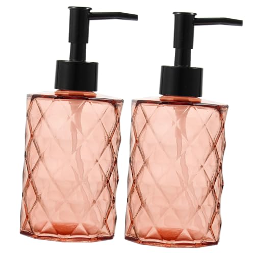 Alipis 2pièces Flacon Pompe Réutilisable pour Salle de Bain Distributeur de Gel Douche et Shampoing Rechargeable et Design Élégant