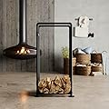 pamo Firewood Rack - OTTO - Heavy Duty Industrial Pipe Firewood Rack Indoor and Outdoor for Fireplace/Firepit - firewood holder outdoor - fire wood holder indoors - Wood Rack