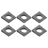PATIKIL 6 Stück Abgeschrägte Vierkant-Unterlegscheiben M10x22mm Vierkant Abgeschrägte Lagerplatte Flache Unterlegscheibe Distanzstück Für 10mm Schrauben Nivellier Befestigung Schwarz