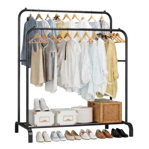 LPVS Portant à Vêtement sur Pied - Supporte 35kg - Porte Manteau Solide en Acier 110x150x54 cm - Penderie sur Pied Stable - Porte Cintre pour Chambre, Entrée ou Dressing - Entreprise Française