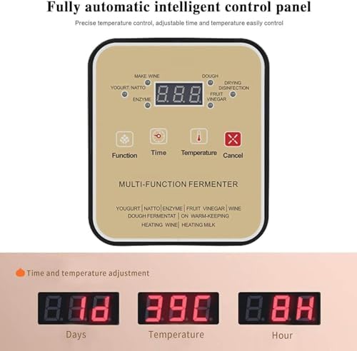 Electric Yogurt Fermenter, 12L Automatic Commercial Fermentation Machine, Yogurt Maker, Time and Temperature Control, for Garlic, Natto, Pickle, Sweet Rice Wine
