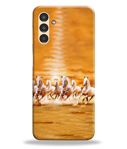 Image of Horse Running Painting Printed Hard Back Case Cover Compatible for Samsung Galaxy M14 5G | Samsung M14 5G (Multicolor) - D1667