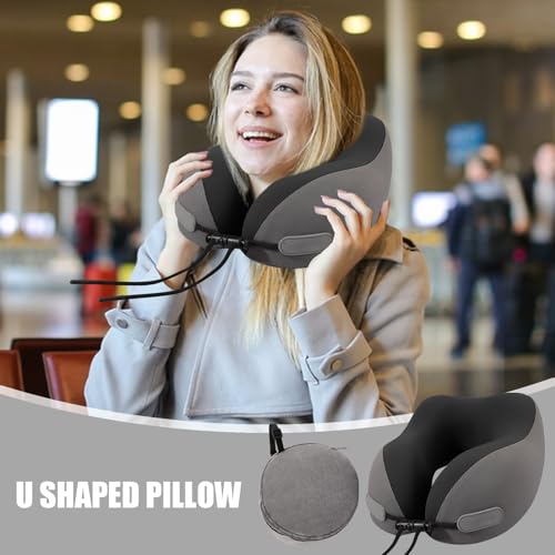 Coussin de nuque en mousse profilée en forme de U avec sac