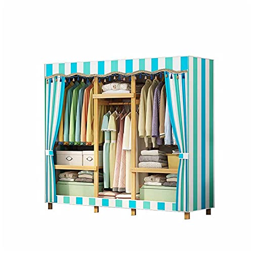 Armario Individual pequeño portátil y organizador de ropa de madera