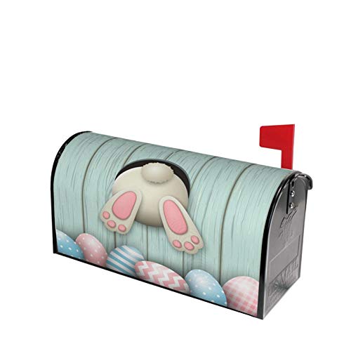 Image of Dujiea Easter Bunny Eggs Mailbox Wraps, Waterproof Magnetic Post Box Cover - Large Size 25.5 inchL x 21 inchW - Garden Yard Outside Farmhouse Home Decor