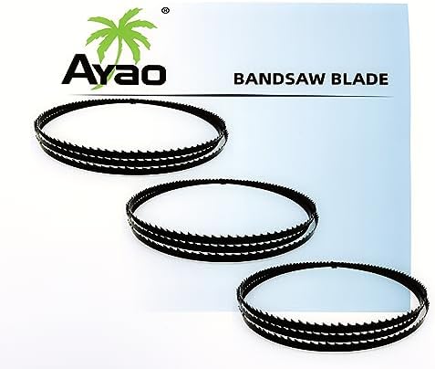 AYAO, AYAO Pack of 3 Bandsaw Blades 62 Inch X 1/4 Inch X 14TPI for Ryobi, Powertec, Skil, Craftsman 9" Band Saws