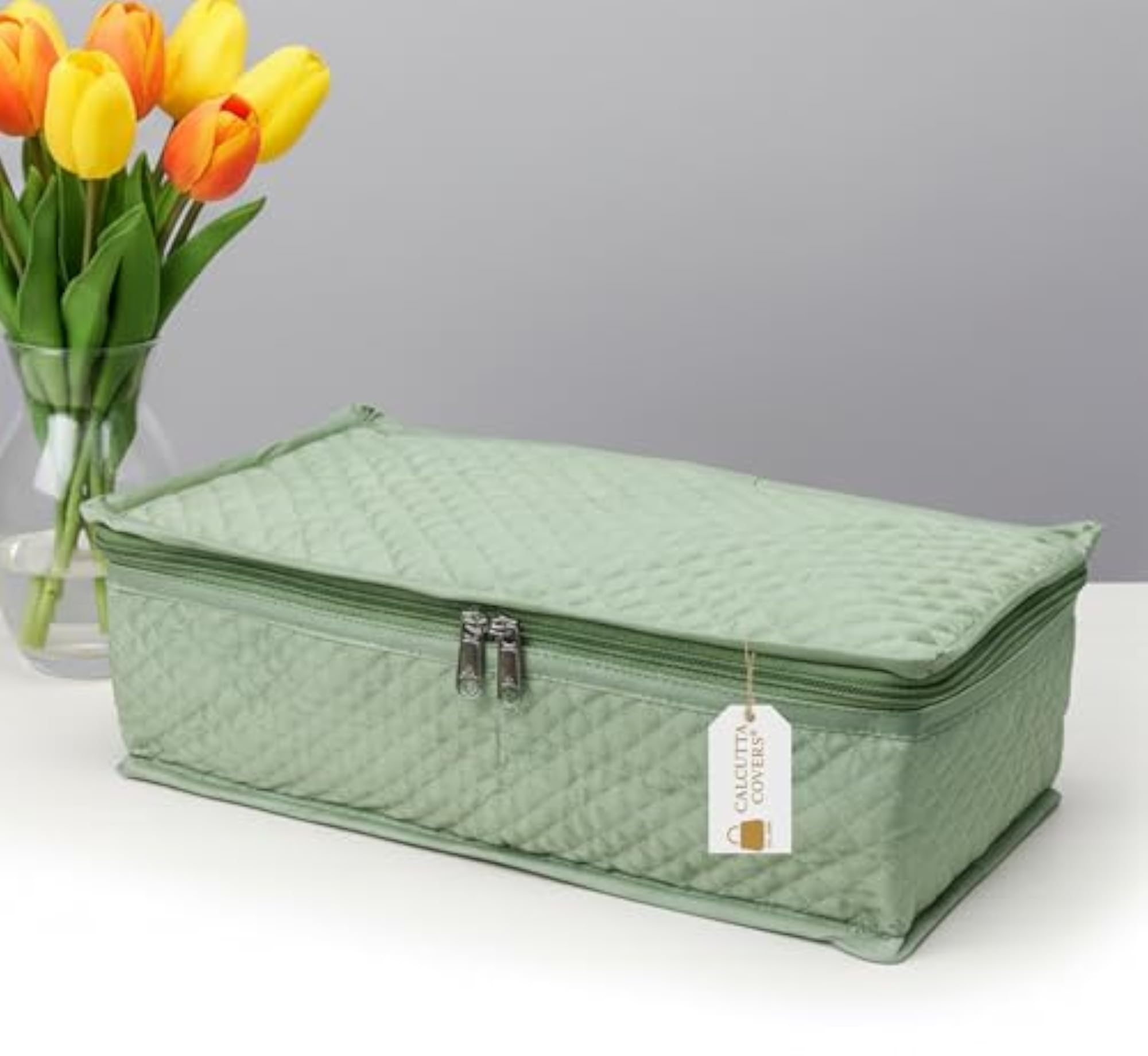 Satin Jewellery Organizer Box, Quilted Travel Kit Bag