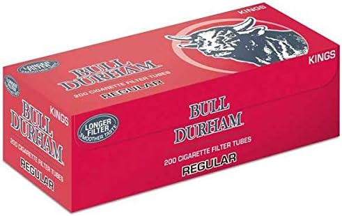 Miniatura 2 de Bull Durham Tubos de filtro de cigarrillos regular rojo tamaño King 200ct (paquete de 5)