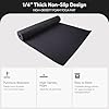 Fitvids 1/4-Inch High Density Thick Non Slip Yoga Mat with Knee Pad and Carrying Strap for Workout, Pilates, Gym Home Exercise, Black