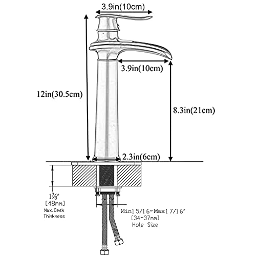 Waterfall Spout Commercial Bathroom Vessel Sink Faucet Single Handle One Hole Deck Mount Brushed Nickel Lavatory Mixer Tap #TOP4