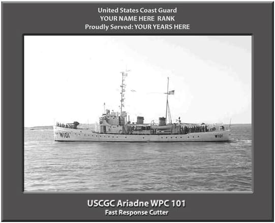 USCGC Ariadne WPC 101 Personalized Canvas Print, Coast Guard Photo, 11x14 Inch, Personalized Name and Rank, Made in USA