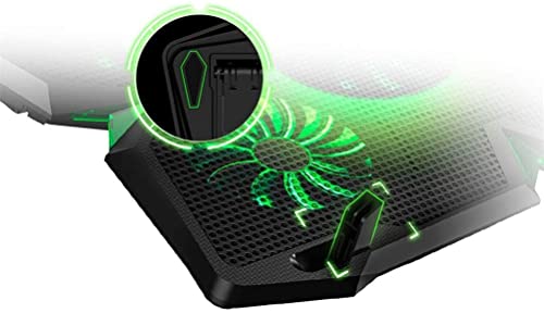 Base refrigeradora para laptop con 5 ventiladores, soporte refrigerador para portátiles de 12 a 17 pulgadas, con 2 puertos USB 2.0 y velocidad del viento ajustable miniatura 6