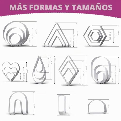 Miniatura 2 de Cortadores De Arcilla Mini 24 Piezas Polimérica Para Pendientes Cortadores De Galletas Acero Inoxidable Herramientas De Bricolaje Para Galletas Decoraciones De Pasteles Herramientas De Joyería