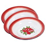 Bol à nouilles en émail vintage - il convient à une variété d'aliments, tels que des desserts, des fruits, des collations, etc., des plats de service