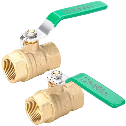 WYNNsky 2PCS 3/4’’ NPT Ball Valve, Lead-Free Brass, Full Port Shut Off Valve