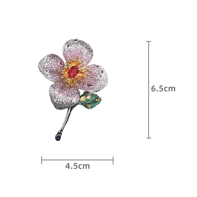 Broche à fleurs LNNSHX accessoire corsage pour veste et écharpe - 3