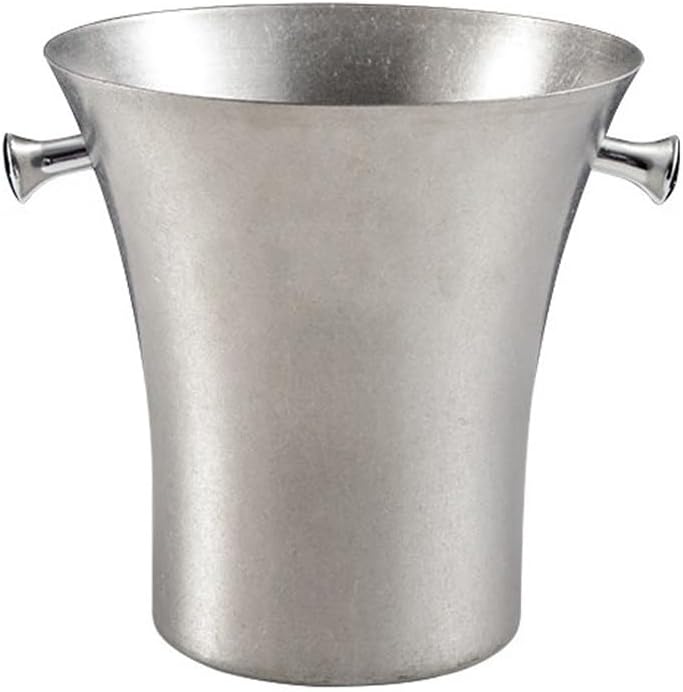 5LStainless Steel Ice Bucket, Wine Chiller Ice Buckets for Parties Festival Bar Hotel Ktv Metal Ice Bucket(Silver)