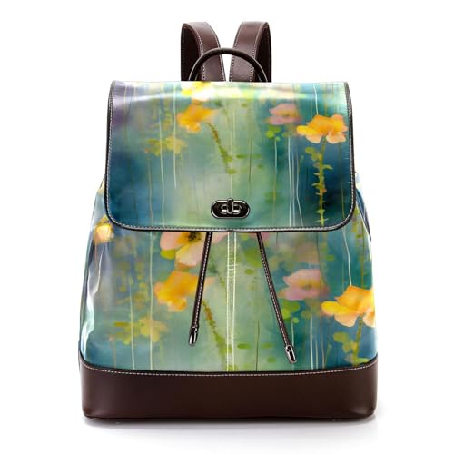Sac à dos de voyage fleur de printemps abstraite imprimé artistique unique 10.5x5x12.5