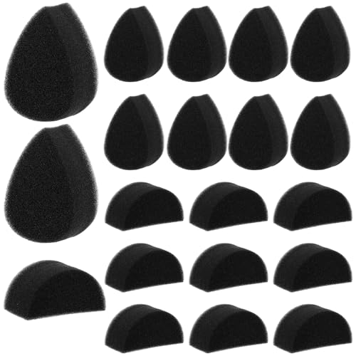 20 Pcs Face Paint Sponges Petals Face Painting Sponge High Density Makeup Faces Sponge Water Droplet Shape Black Paint Sponges Brushes Kit Professional for Adult Body Paints Art Work Supplies