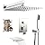 Rain Shower System 12 inch Shower Faucet Set with Tub Spout,Bathroom Wall Mounted Waterfall Shower Head Faucet Sets Complete with Handheld Spray,Rough-in Valve Body and Trim kit,Chrome Polished