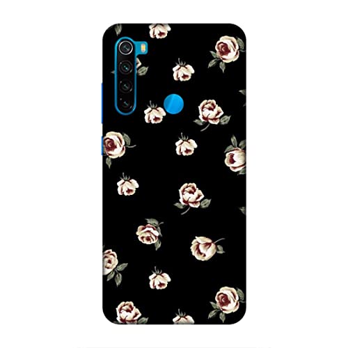 Image of Printed Mobile Back Hard Case Cover for Xiaomi Redmi Note 8 | Multi Roses, Black Background, A-2183