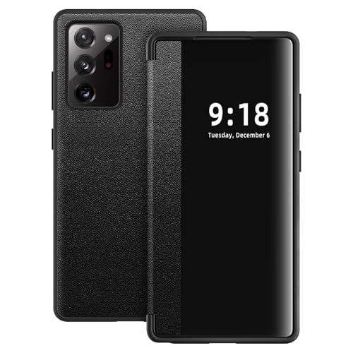 Étui pour Samsung Galaxy Note 20 Ultra Coque Clear View Flip Case à Rabat 360 Full Body Cuir Protecteur Galaxy Note 20 Ultra Housse Antichoc Anti-Rayure...
