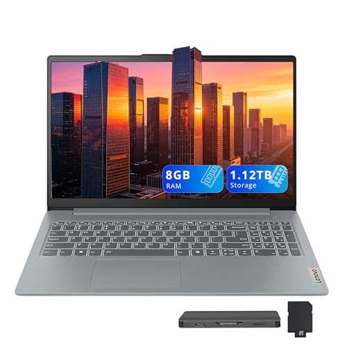 Image of Lenovo IdeaPad Slim 3 15.6 inch Anti-Glare FHD Laptop, Intel Processor N150, Intel Graphics, 8GB RAM, 1.12TB Storage(128GB UFS+1TB Docking Station Set), Long Battery Life, Wi-Fi 6, Win11 Home, Grey