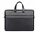 PU Waterproof Slim Laptop Shoulder Bag 14 inch Laptop Sleeve Carrying Case Briefcase Computer Bag, Black