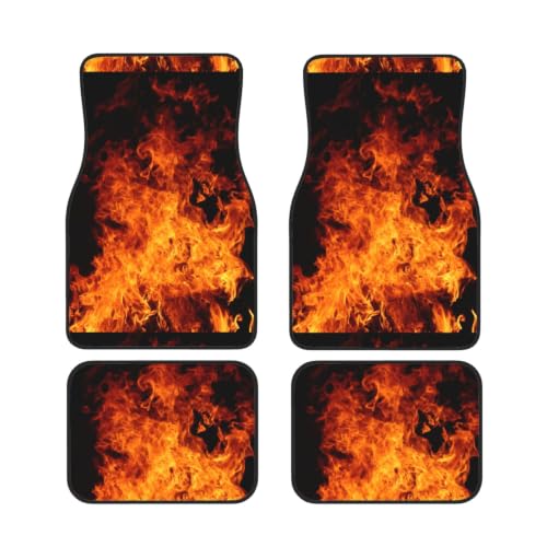 Alfombrillas para coche juego de 4 neopreno antideslizantes vehículos fuego