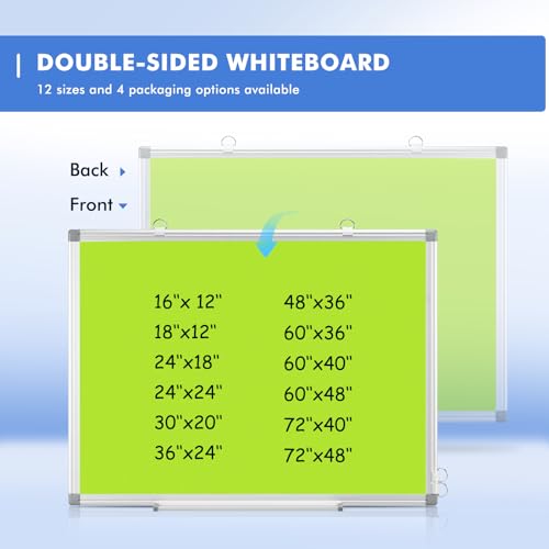 WALGLASS Magnetic Whiteboard 36"x24" Dry Erase White Board for Walls with Pen Tray, Aluminium Frame and Dry-Wipe Writing Surface for Drawing, Home, and Office (Green) by WALGLASS - Image 8
