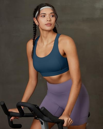 Image of RUNNING GIRL Sports Bras for Women High Support, Adjustable Straps High Impact Racerback Bra with Hook Closure Molded Cup